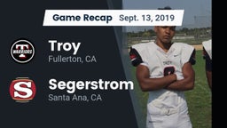 Recap: Troy  vs. Segerstrom  2019