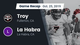 Recap: Troy  vs. La Habra  2019