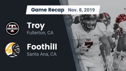 Recap: Troy  vs. Foothill  2019
