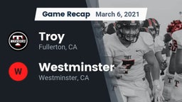 Recap: Troy  vs. Westminster  2021