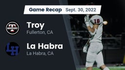Recap: Troy  vs. La Habra  2022