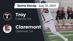 Recap: Troy  vs. Claremont  2023