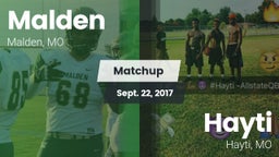 Matchup: Malden vs. Hayti  2017