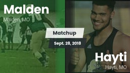 Matchup: Malden vs. Hayti  2018