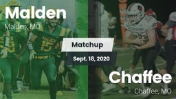 Matchup: Malden vs. Chaffee  2020