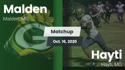 Matchup: Malden vs. Hayti  2020