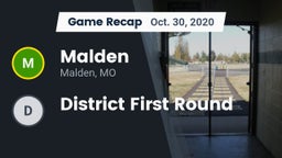 Recap: Malden  vs. District First Round 2020
