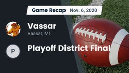 Recap: Vassar  vs. Playoff District Final 2020