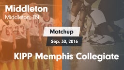 Matchup: Middleton vs. KIPP Memphis Collegiate 2016