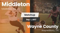Matchup: Middleton vs. Wayne County  2017