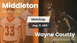 Matchup: Middleton vs. Wayne County  2018