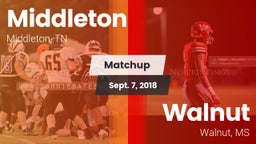 Matchup: Middleton vs. Walnut  2018