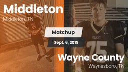 Matchup: Middleton vs. Wayne County  2019