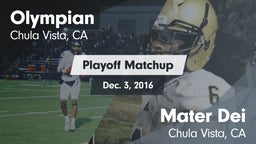 Matchup: Olympian vs. Mater Dei  2016
