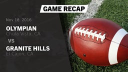 Recap: Olympian  vs. Granite Hills  2016