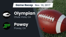 Recap: Olympian  vs. Poway  2017