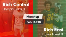 Matchup: Rich Central vs. Rich East  2016