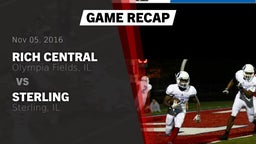 Recap: Rich Central  vs. Sterling  2016