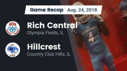 Recap: Rich Central  vs. Hillcrest  2018