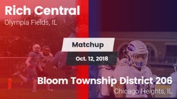 Matchup: Rich Central vs. Bloom Township  District 206 2018