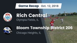 Recap: Rich Central  vs. Bloom Township  District 206 2018