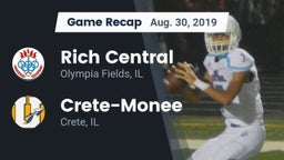 Recap: Rich Central  vs. Crete-Monee  2019