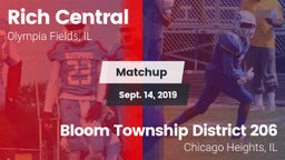 Matchup: Rich Central vs. Bloom Township  District 206 2019