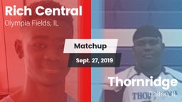 Matchup: Rich Central vs. Thornridge  2019