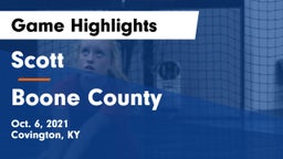 Scott  vs Boone County  Game Highlights - Oct. 6, 2021