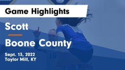 Scott  vs Boone County  Game Highlights - Sept. 13, 2022