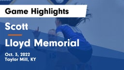Scott  vs Lloyd Memorial  Game Highlights - Oct. 3, 2022