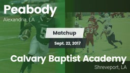Matchup: Peabody vs. Calvary Baptist Academy  2017