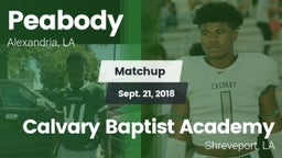 Matchup: Peabody vs. Calvary Baptist Academy  2018