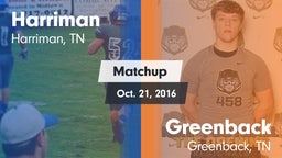 Matchup: Harriman vs. Greenback  2016