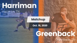 Matchup: Harriman vs. Greenback  2020