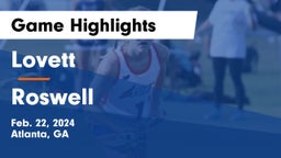 Lovett  vs Roswell  Game Highlights - Feb. 22, 2024