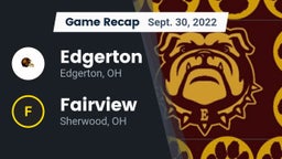 Recap: Edgerton  vs. Fairview  2022