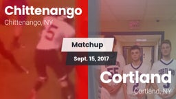 Matchup: Chittenango vs. Cortland  2017