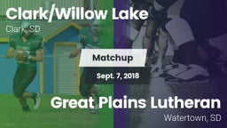 Matchup: Clark/Willow Lake vs. Great Plains Lutheran  2018
