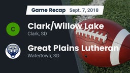 Recap: Clark/Willow Lake  vs. Great Plains Lutheran  2018