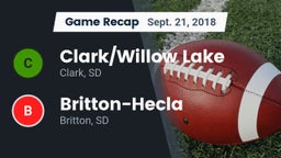 Recap: Clark/Willow Lake  vs. Britton-Hecla  2018
