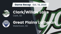 Recap: Clark/Willow Lake  vs. Great Plains Lutheran  2020