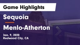 Sequoia  vs Menlo-Atherton  Game Highlights - Jan. 9, 2020