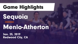 Sequoia  vs Menlo-Atherton  Game Highlights - Jan. 25, 2019