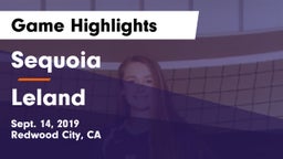 Sequoia  vs Leland Game Highlights - Sept. 14, 2019