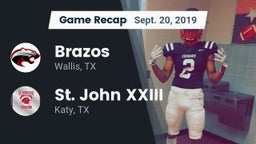 Recap: Brazos  vs. St. John XXIII  2019