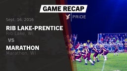 Recap: Rib Lake-Prentice  vs. Marathon  2016