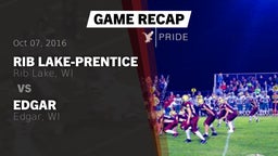 Recap: Rib Lake-Prentice  vs. Edgar  2016