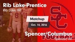 Matchup: Rib Lake-Prentice vs. Spencer/Columbus  2016