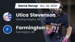 Recap: Utica Stevenson  vs. Farmington  2020